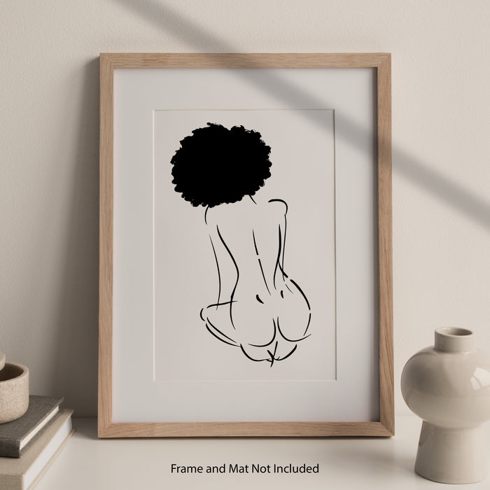 "Nude in Black No. 2" Print - DomoINK