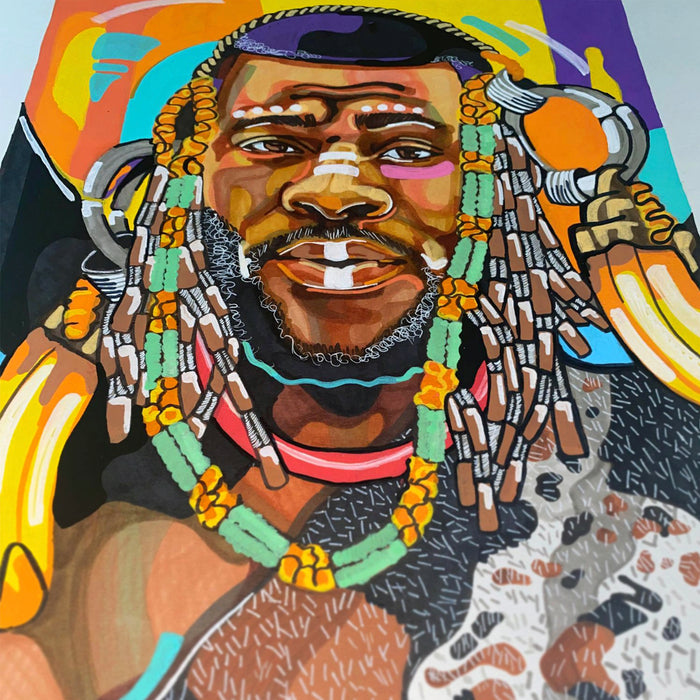 "King is Black" Original Art Piece - DomoINK