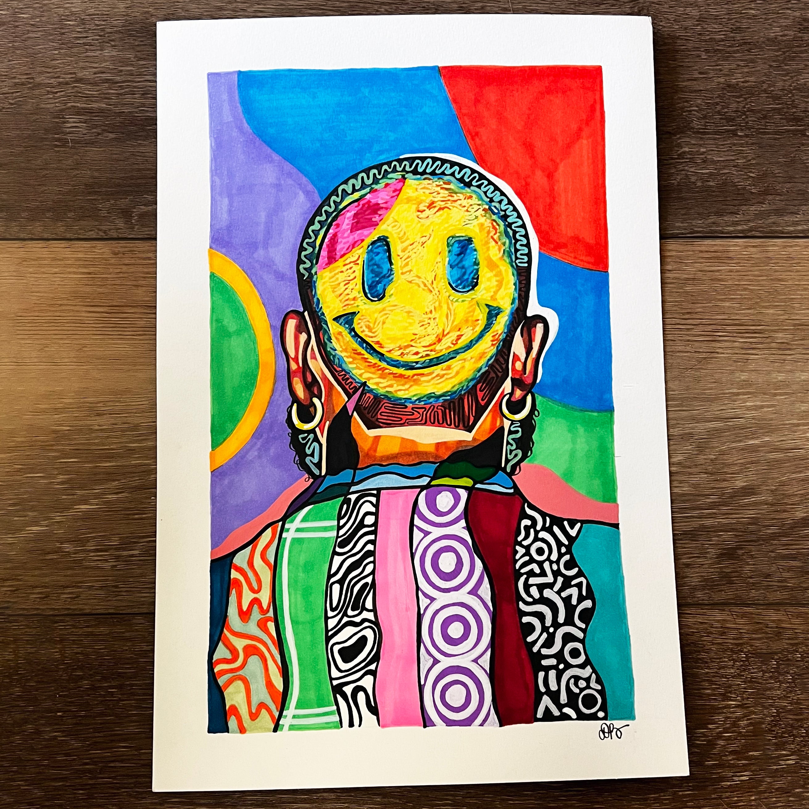 "Smiley" Original Art Piece - DomoINK