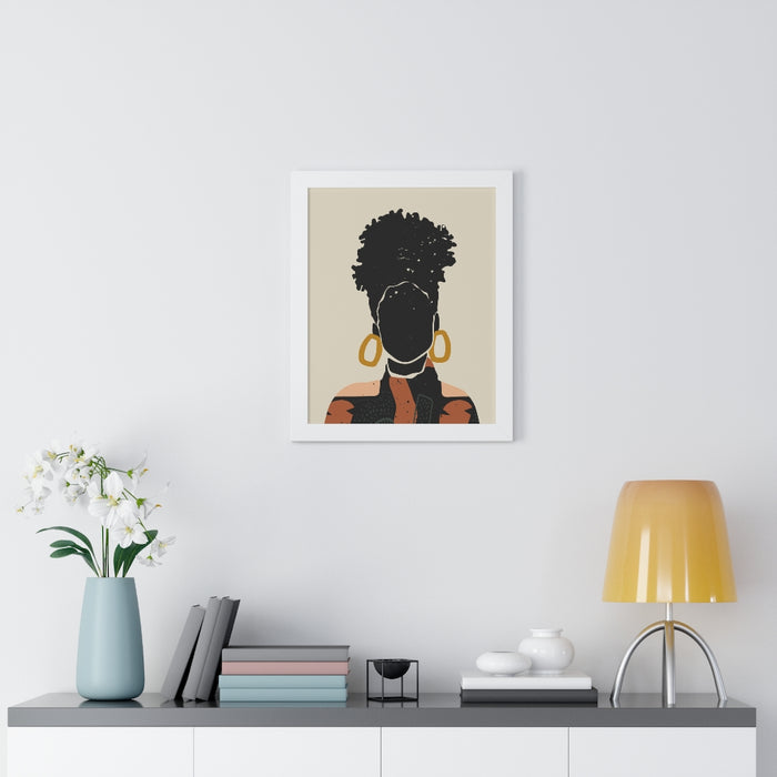 "Black Hair No. 14" Framed Art Print - DomoINK