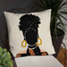 "Black Hair No. 14" Pillow - DomoINK