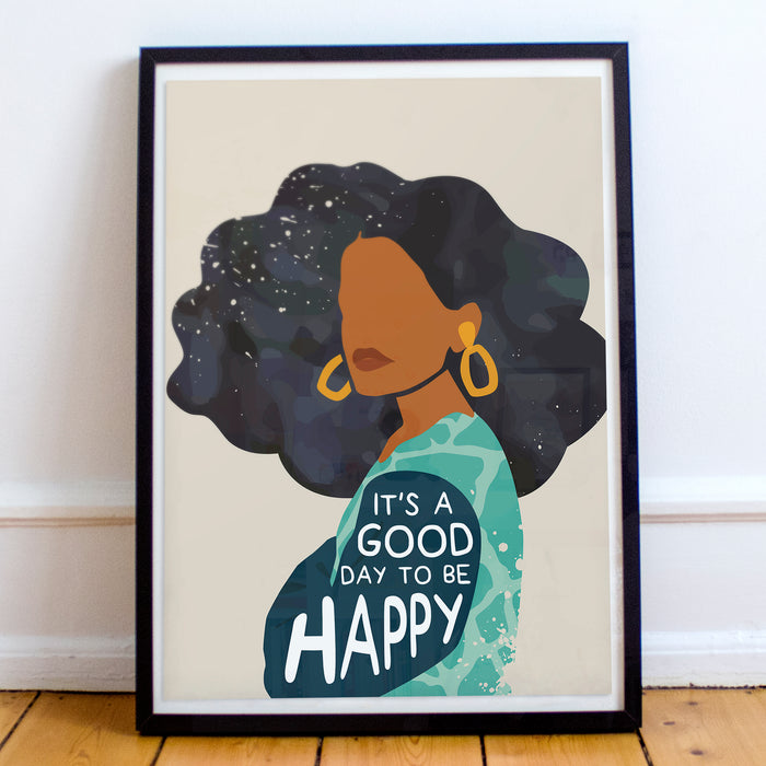 "Be Happy" Print - DomoINK