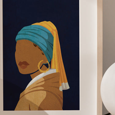 "Girl With the Bamboo Earring" Print - DomoINK