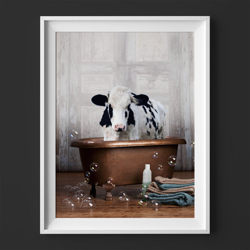 "Cow in the Tub" Print - DomoINK