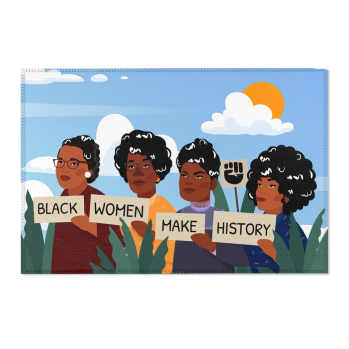 "Black Women Make History" Area Rug - DomoINK