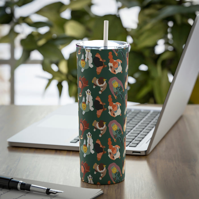 "Crosswalk" Steel Tumbler with Straw, 20oz