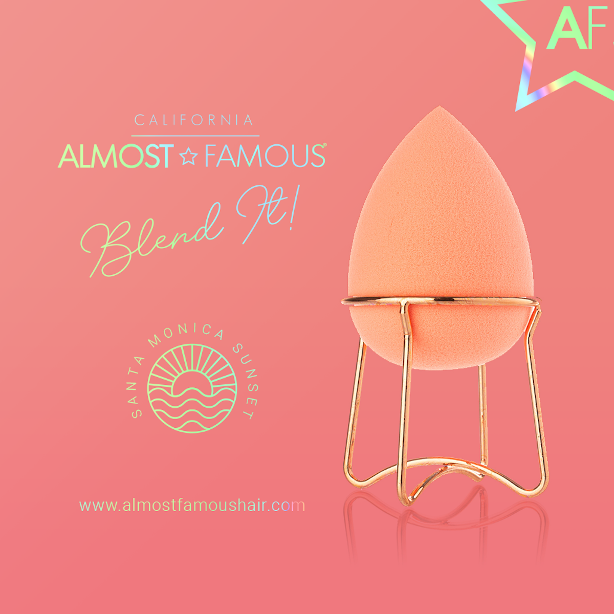 Almost Famous Beauty Blender with Rose Gold Stand - DomoINK
