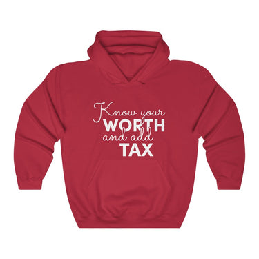 "Know Your Worth" Hooded Sweatshirt - DomoINK