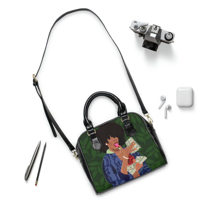 "Rise and Grind" Shoulder Handbag