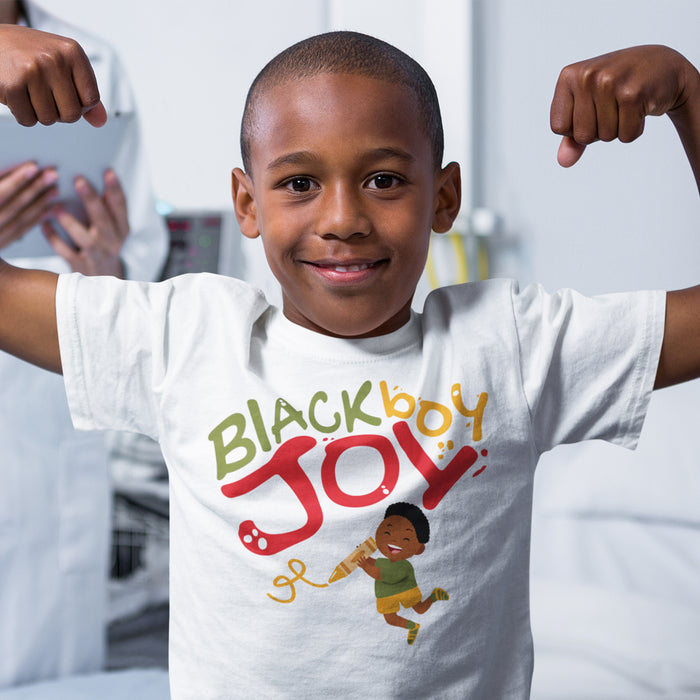 "Black Boy Joy" Youth T-Shirt - DomoINK
